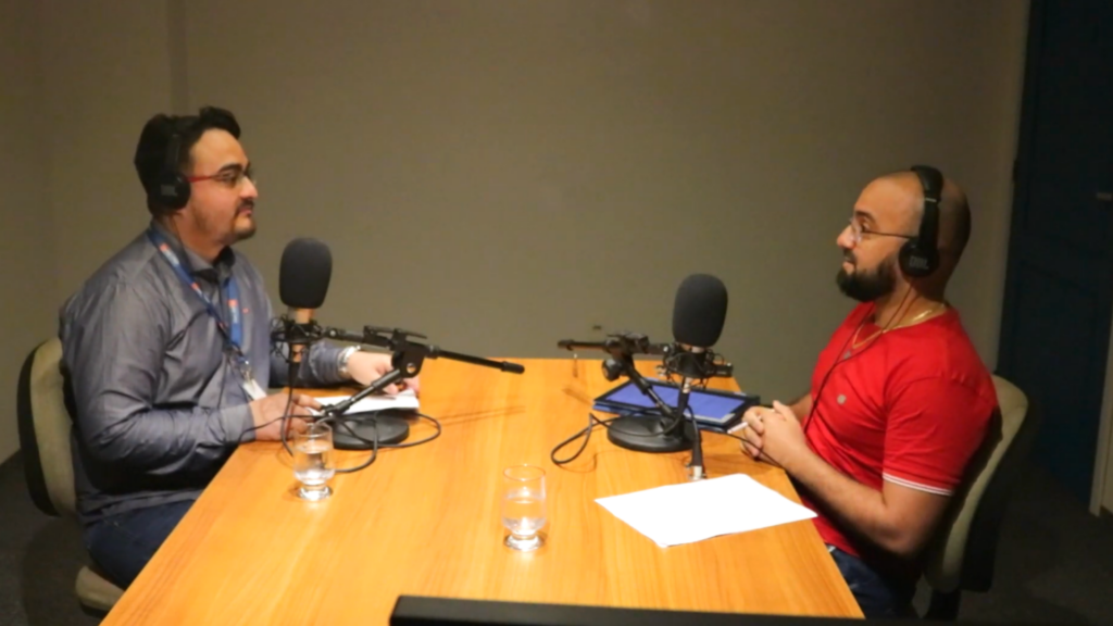 Imagem mostra convidado do terceiro episódio do PodFametro sobre cursos tecnológicos