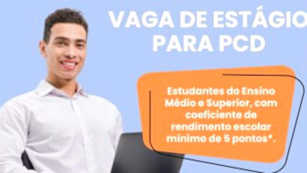 imagem mostra uma propaganda sobre o estágio remunerado para PCD na prefeitura de Manaus