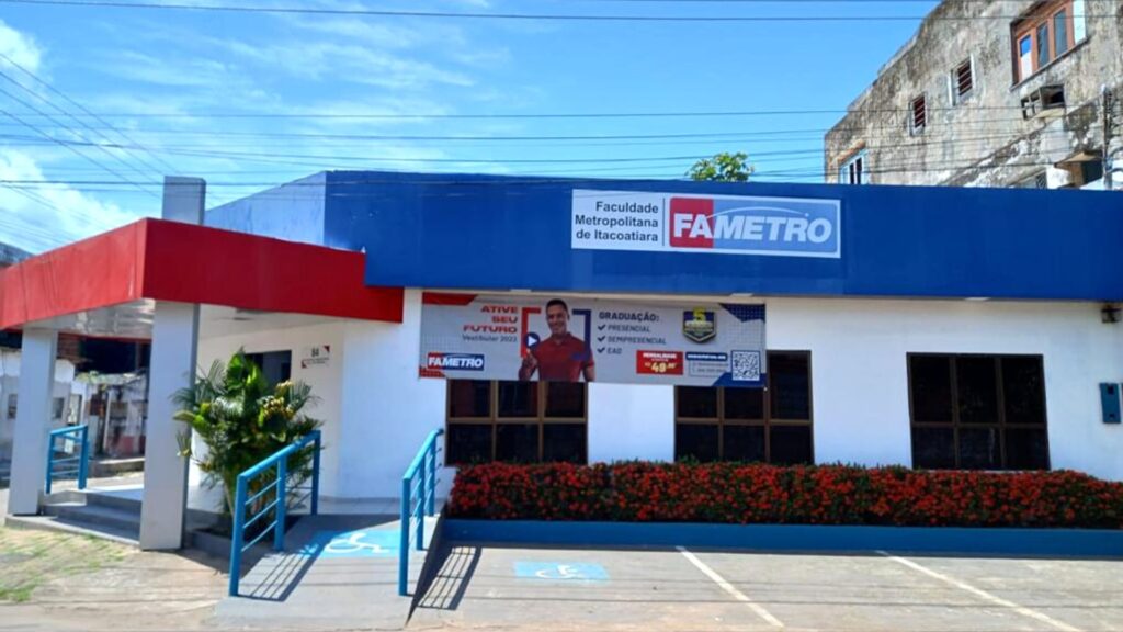 Fametro Itacoatiara abre turmas para curso de enfermagem presencial imagem mostra fachada da fametro itacoatiara que oferece curso de enfermagem