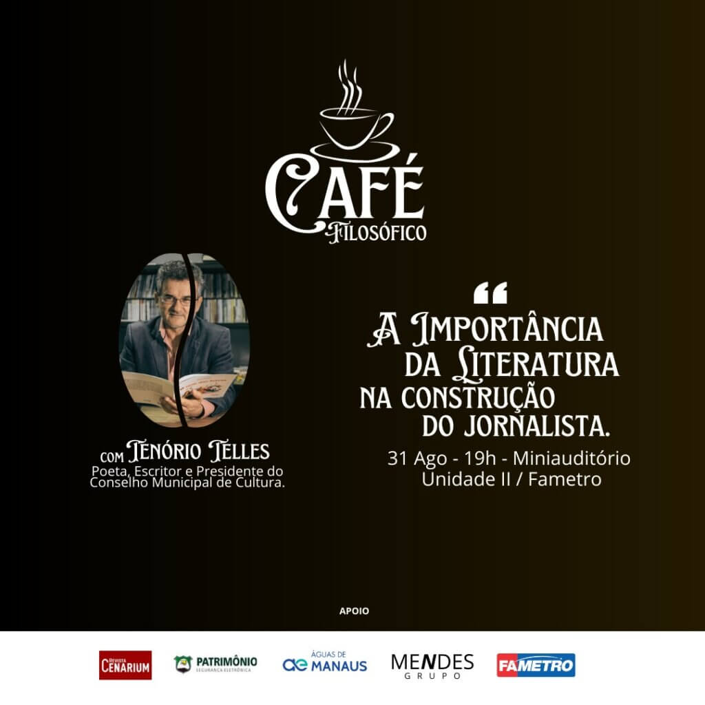 1º Café Filosófico de Jornalismo terá a presença de Tenório Telles