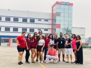 Equipe do curso de Fonoaudiologia que realizou a ação | Foto: Divulgação/ Fametro