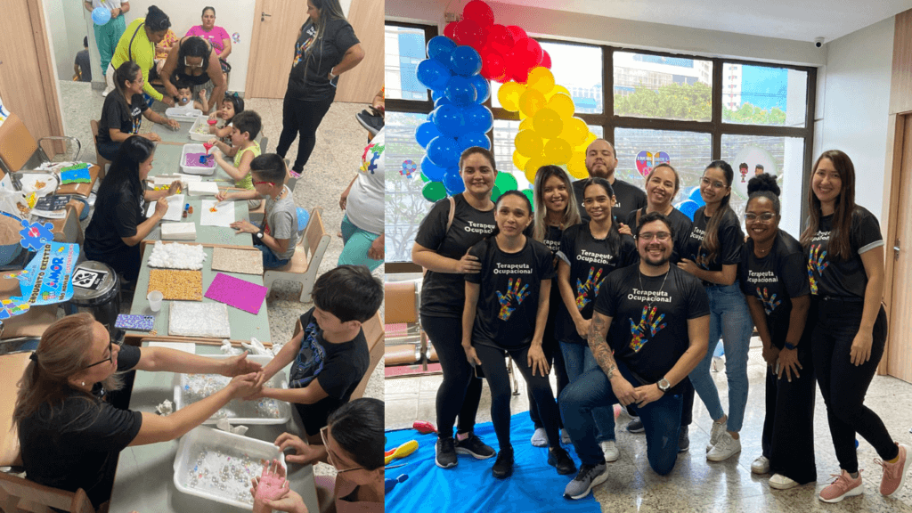 Alunos de Terapia Ocupacional visitam Hospital Samel e Instituto Autismo no Amazonas e realizam atividade prática